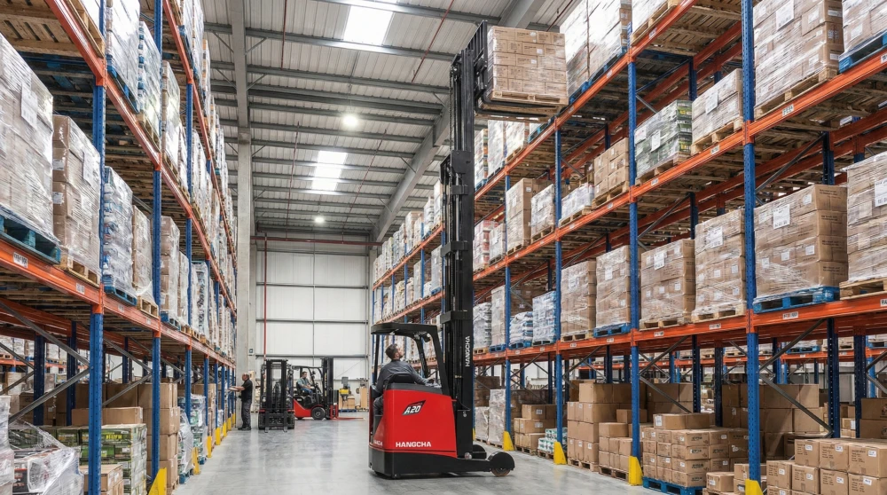 Ричтрак Hangcha работает на высоте 10 метров