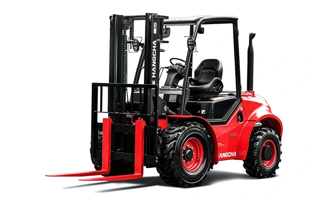 Hangcha CPCD35-XRW55F — дизельный погрузчик 3500 кг, вид сбоку с мачтой